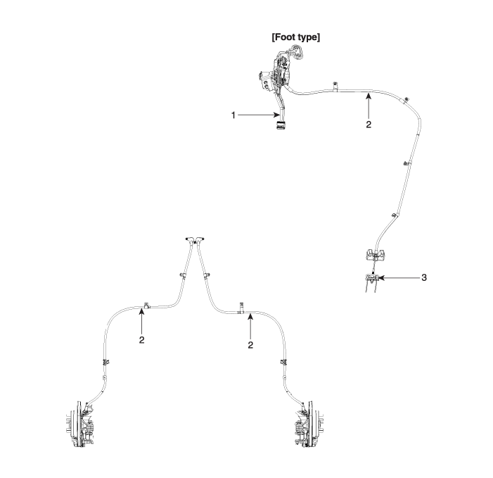 Hyundai Sonata: Parking Brake Assembly Components and Components