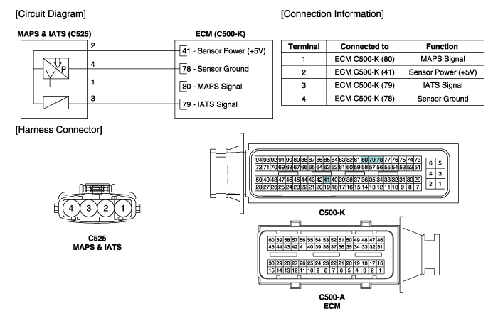 Hyundai Sonata: Intake Air Temperature Sensor (IATS) Schematic Diagrams