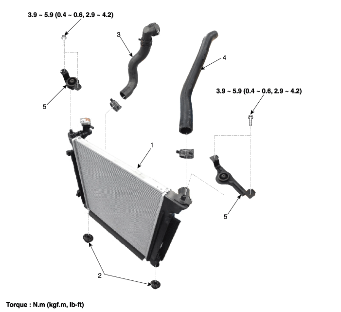Hyundai Sonata: Radiator Components and Components Location - Cooling
