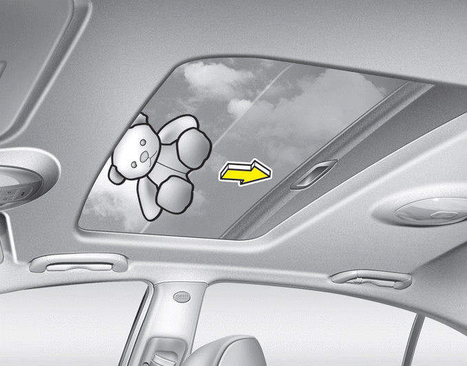 Hyundai Sonata Sliding the sunroof Sunroof Features of your vehicle