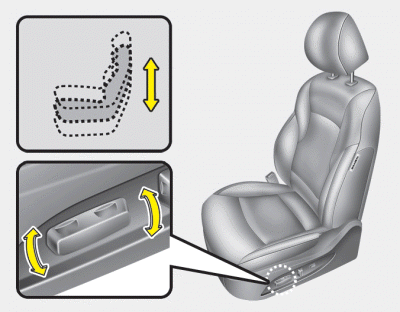 Seat cushion height (for driver’s seat)