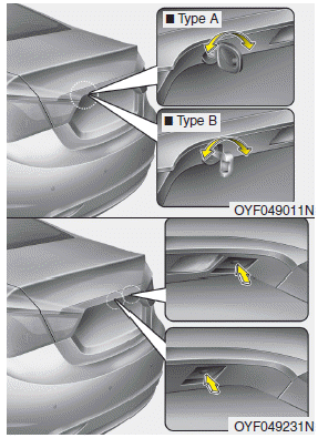 • To open the trunk, press the trunk unlock button for more than 1 second on