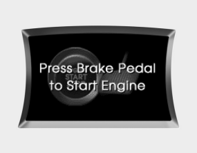 Press brake pedal to start engine