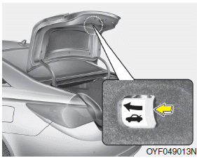 Your vehicle is equipped with an emergency trunk release cable located inside