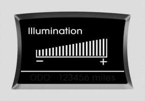 When the vehicle’s parking lights or headlights are on, push the illumination