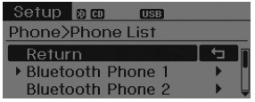 Select the desired name to setup the selected phone.