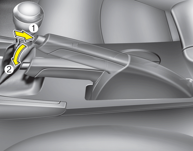 Hyundai Sonata Parking brake Brake system Driving your vehicle