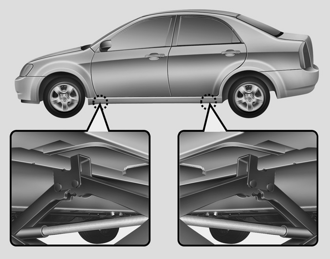 Hyundai Sonata: Changing tires - If you have a flat tire - What to do ...