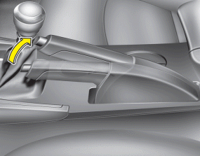 Check the stroke of the parking brake by counting the number of “clicks’’ heard